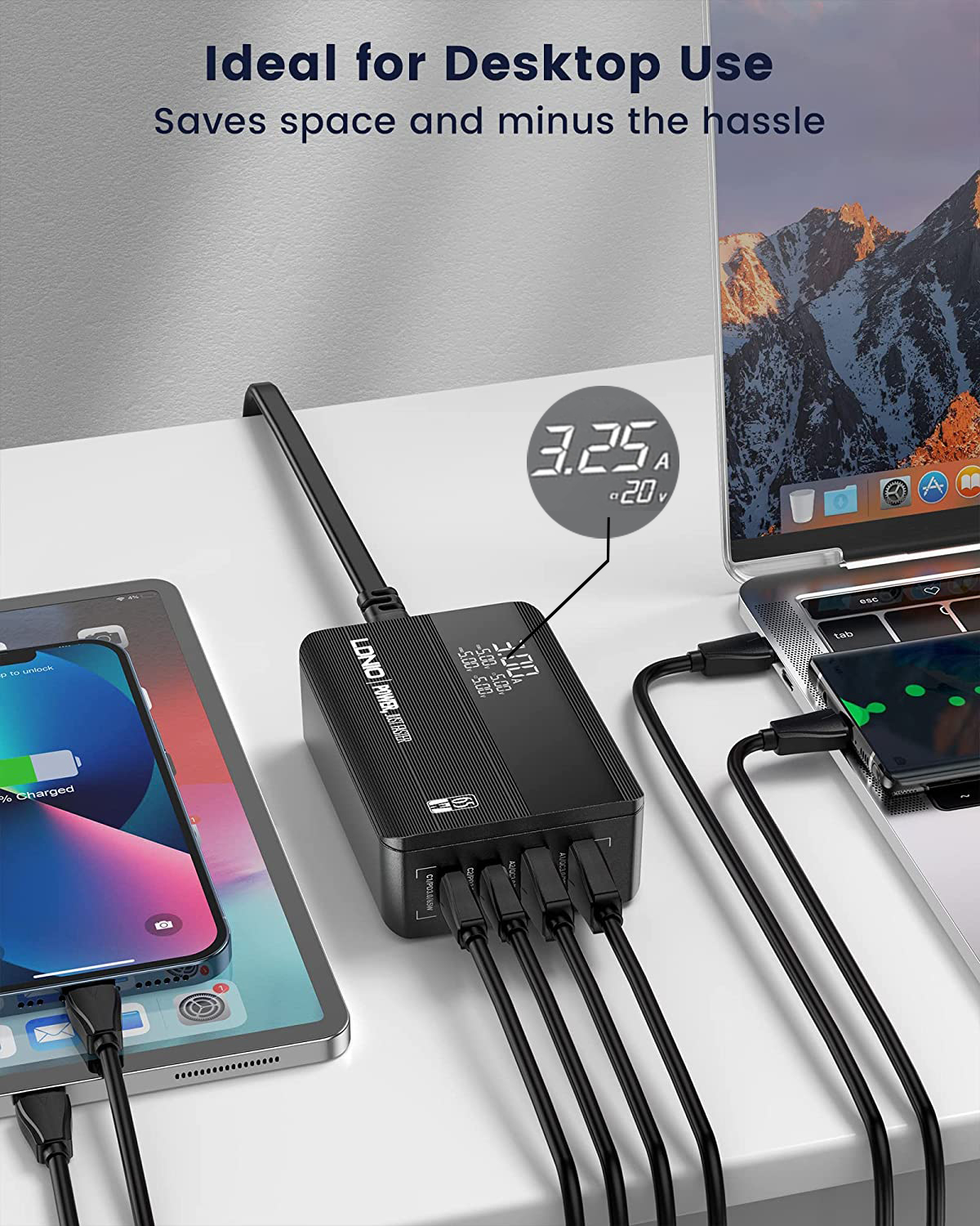 Estación de carga con pantalla