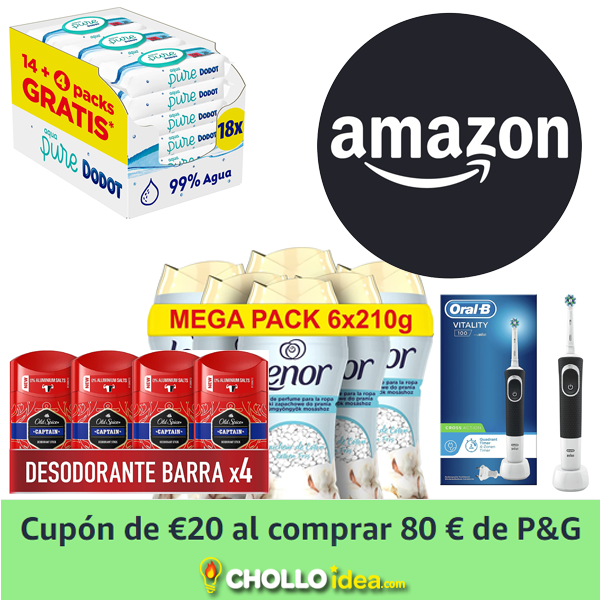 Cupón de 20€ en Amazon por compras superiores a 80€