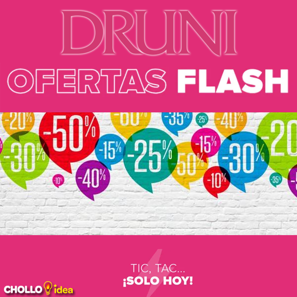 Ofertas Flash Druni con descuentos de hasta el -80%