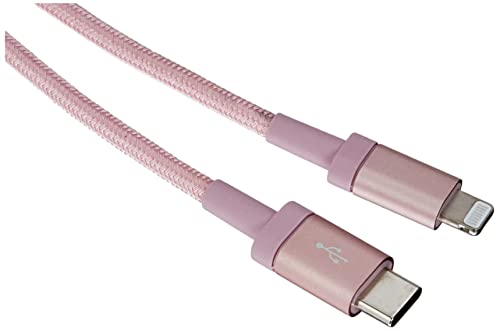 Amazon Basics - Cable trenzado de nylon USB-C a Lightning, cargador certificado...