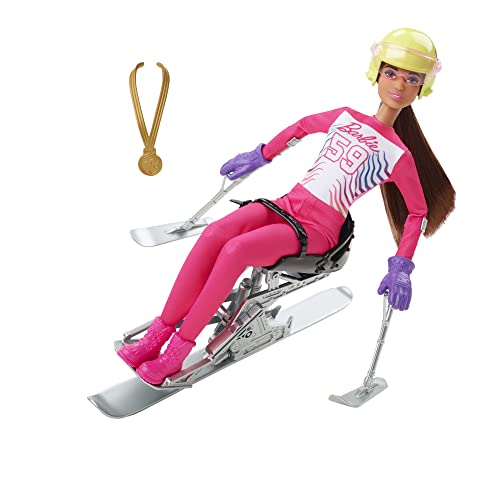Barbie Deportes de Invierno para esquiadores alpinos (12 Pulgadas) muñeca Morena con...