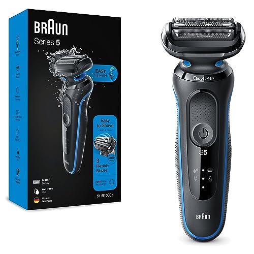 Braun Series 5 Afeitadora Eléctrica Hombre, Máquina de Afeitar Barba con EasyClean,...