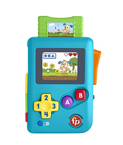 Fisher-Price Ríe y aprende Videoconsola portátil, juguete de aprendizaje para bebé +6...