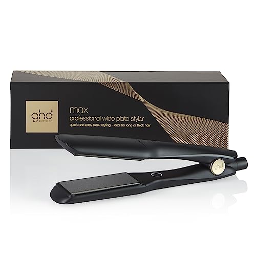 ghd max - plancha de pelo profesional con placas anchas para cabello...