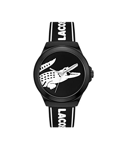 Lacoste Reloj Analógico de Cuarzo para hombre con Correa en silicona Negro...