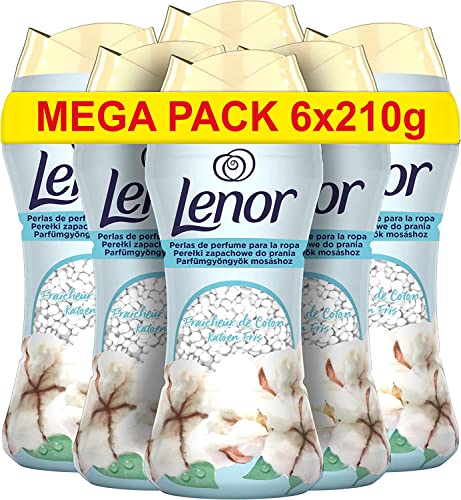 Lenor Perlas Lavadora Perfumadas, 93 Lavados (6 x 210 g), Perlas Suavizante...