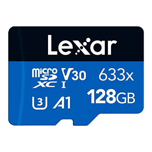 Lexar 633x Tarjeta Micro SD 128 GB, Tarjeta Memoria microSDXC UHS-I, con...