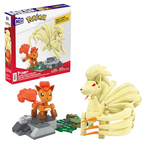 MEGA Pokémon Evolución de Vulpix Pack 2 figuras (Vulpix y Ninetales) 145...