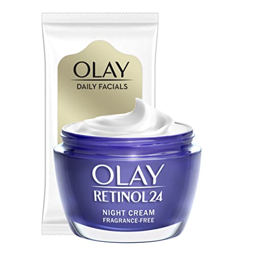 Olay Retinol 24 Crema de Noche 50ml + Daily Facials 5-en-1 Toallitas...