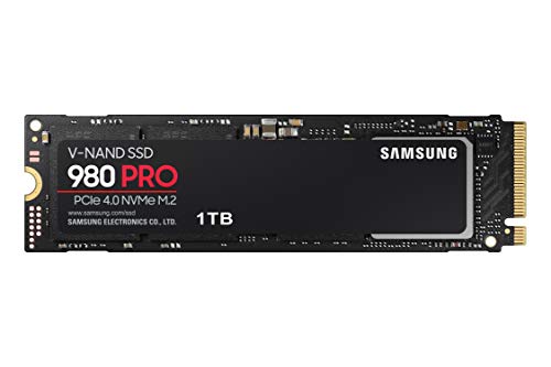 Samsung 980 PRO M.2 NVMe SSD (MZ-V8P1T0BW), 1 TB, PCIe 4.0, 7,000...