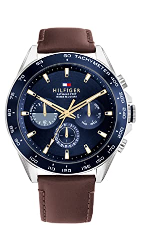 Tommy Hilfiger Reloj Analógico de Cuarzo multifunción para hombre con Correa en...