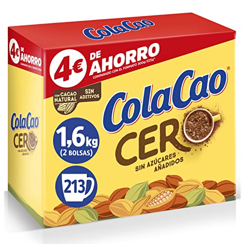 ColaCao soluble 0% azúcares añadidos 1.6kg