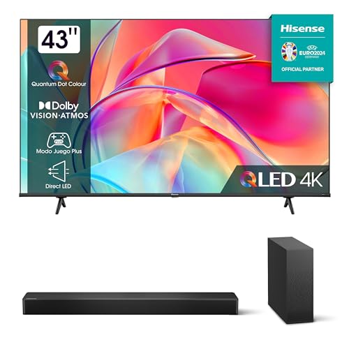 Smart TV QLED con barra de sonido