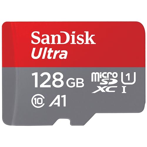 SanDisk 128GB tarjeta microSD + adaptador SD