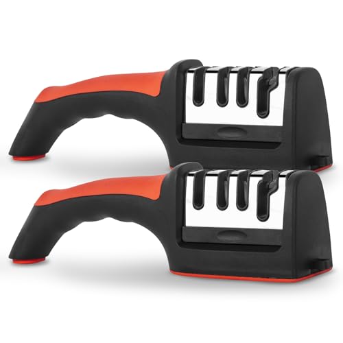 Manen tus cuchillos afilados: afilador de 4 etapas con mango ergonómico