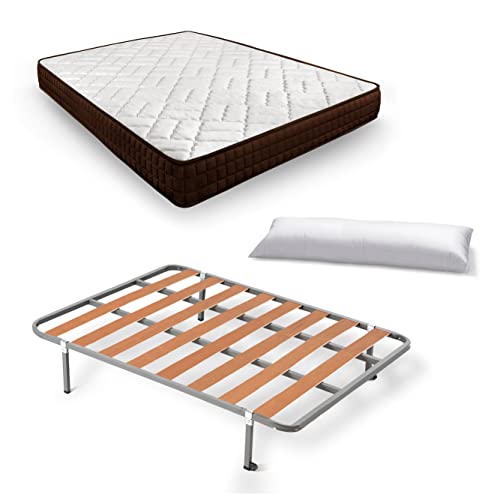 HOGAR24 ES Cama Completa, Colchón Viscosoft Dream Flex 15 + Somier Lamas...