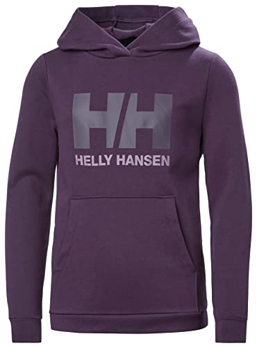 Helly Hansen Jr Hh Logo Hoodie 2.0, Camisa Niños, Violeta (Purple), 14