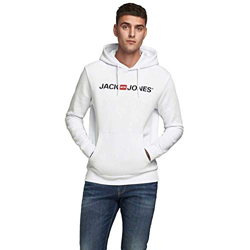 Jack & Jones Herren Jjecorp Old Logo Sweat Hood Noos Kapuzenpullover, White, M EU