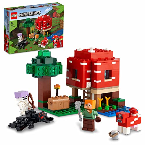 LEGO 21179 Minecraft La Casa-Champiñón, Juguete para Niños, Idea de Regalo con...