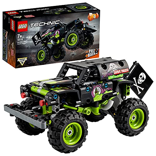 LEGO 42118 Technic Monster Jam Grave Digger, Camión 2en1 Monstruo o Buggy...