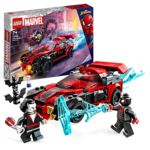 LEGO 76244 Marvel Miles Morales vs. Morbius, Juguete de Spider-Man para Construir,...