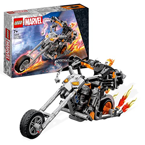 LEGO 76245 Marvel Meca y Moto del Motorista Fantasma, Juguete de Construcción...