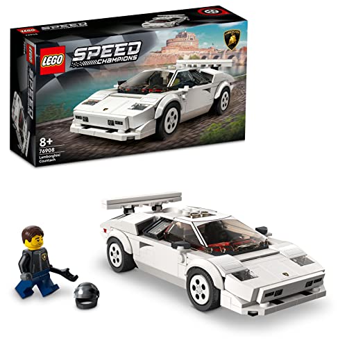 LEGO 76908 Speed Champion Lamborghini Countach, Réplica de Coche de Carreras, Deportivo...